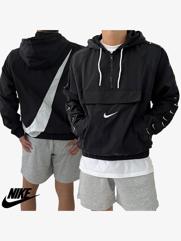 [Nike] 나이키 스우시 우븐 바람막이 아노락 - 놈코어
