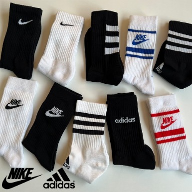 [Nike][Adidas] 나이키 아디다스 쿠션 3P 양말 10종 - 놈코어