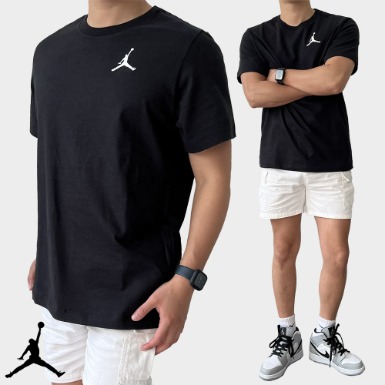 [Nike] 나이키 조던 점프맨 엠브로이드 코튼 반팔 티셔츠 - 놈코어